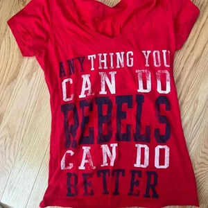 Ole Miss womens large themed v neck